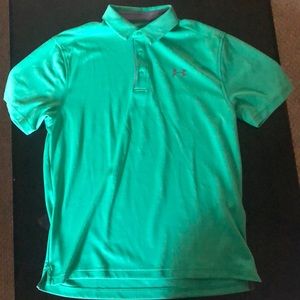 A green mens Dry-fit polo